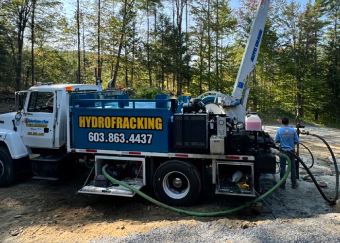 Hydrofracking services for increasing water production in wells. Robert Lucas & Sons offers expert hydrofracking solutions to improve water flow and address issues like mineral buildup and decreased pressure.